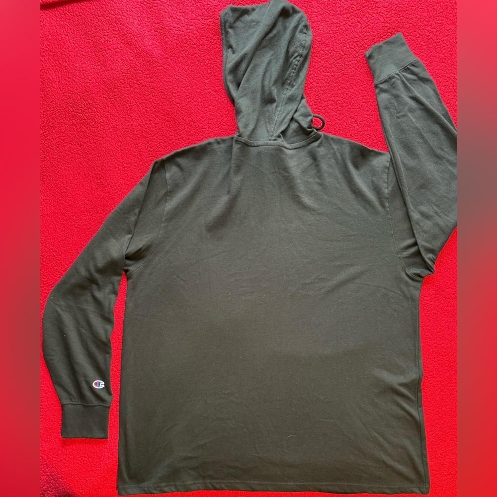 🏆 Champion Authentic Lightweight Hoodie – Black – Men’s 2XL EUC - Picture 12 of 13
